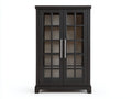 Vitrinas de madera manufacturada y vidrio 96 x 38 x 178 cm - Negro - 2 puertas acristaladas y diseño clásico